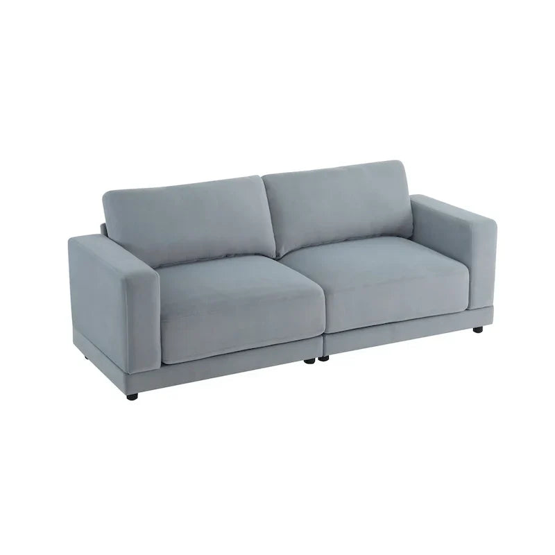 Christopher Knight Home - Causeuse Canapé Rembourrée Moderne Grace 81 pouces à Accoudoirs Carrés