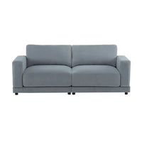 Christopher Knight Home - Causeuse Canapé Rembourrée Moderne Grace 81 pouces à Accoudoirs Carrés