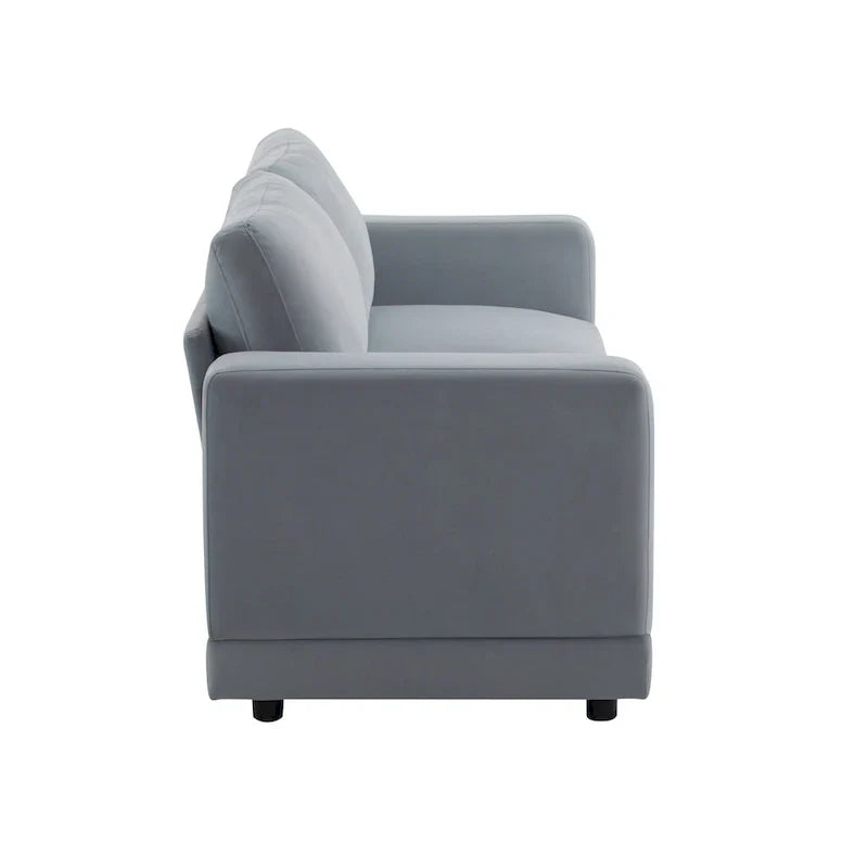 Christopher Knight Home - Causeuse Canapé Rembourrée Moderne Grace 81 pouces à Accoudoirs Carrés