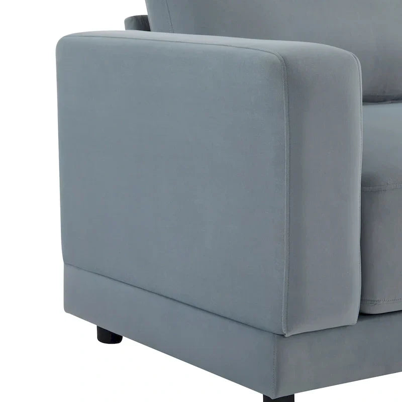 Christopher Knight Home - Causeuse Canapé Rembourrée Moderne Grace 81 pouces à Accoudoirs Carrés