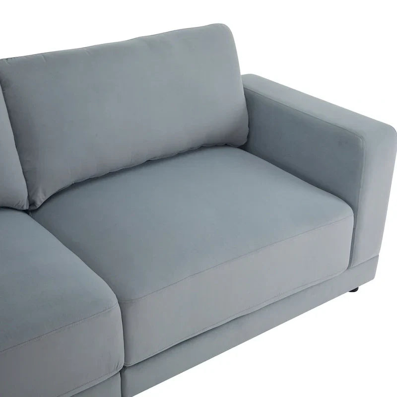 Christopher Knight Home - Causeuse Canapé Rembourrée Moderne Grace 81 pouces à Accoudoirs Carrés