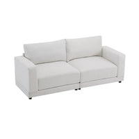 Christopher Knight Home - Causeuse Canapé Rembourrée Moderne Grace 81 pouces à Accoudoirs Carrés