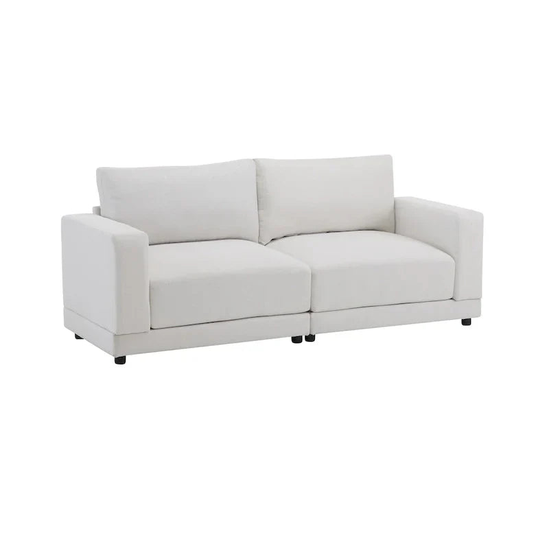 Christopher Knight Home - Causeuse Canapé Rembourrée Moderne Grace 81 pouces à Accoudoirs Carrés