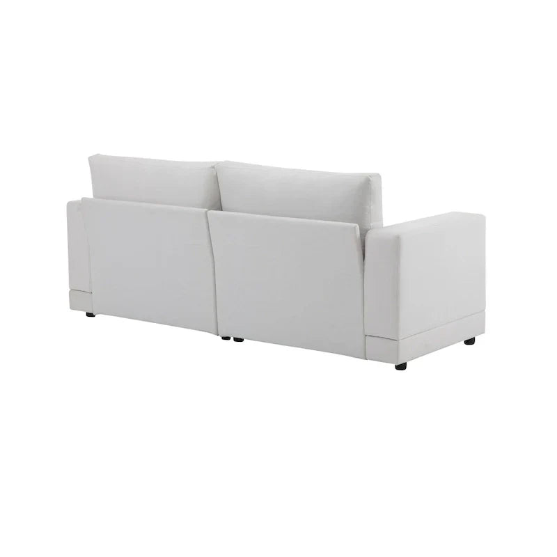 Christopher Knight Home - Causeuse Canapé Rembourrée Moderne Grace 81 pouces à Accoudoirs Carrés
