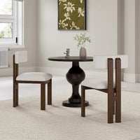 Chaises de salle à manger rembourrées Astura, structure en fer, lot de 2 par Christopher Knight Home