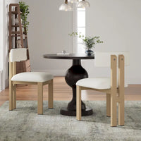 Chaises de salle à manger rembourrées Astura, structure en fer, lot de 2 par Christopher Knight Home