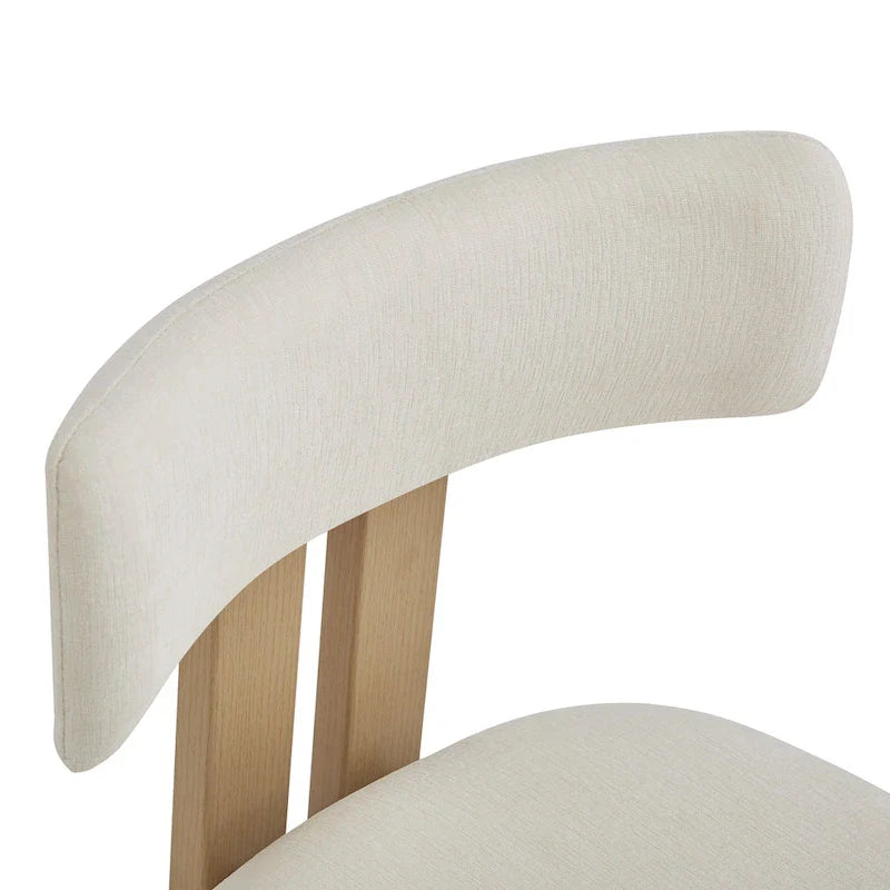 Chaises de salle à manger rembourrées Astura, structure en fer, lot de 2 par Christopher Knight Home