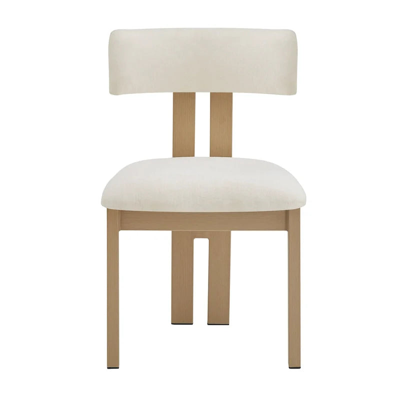 Chaises de salle à manger rembourrées Astura, structure en fer, lot de 2 par Christopher Knight Home