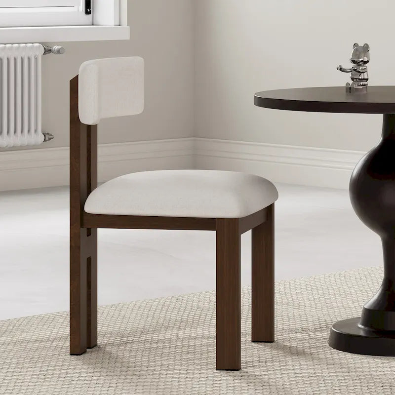 Chaises de salle à manger rembourrées Astura, structure en fer, lot de 2 par Christopher Knight Home