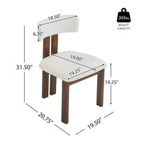 Chaises de salle à manger rembourrées Astura, structure en fer, lot de 2 par Christopher Knight Home