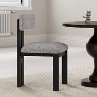 Chaises de salle à manger rembourrées Astura, structure en fer, lot de 2 par Christopher Knight Home