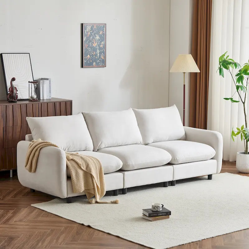 Christopher Knight Home - Canapé d'angle modulaire moderne en tissu Evelyn