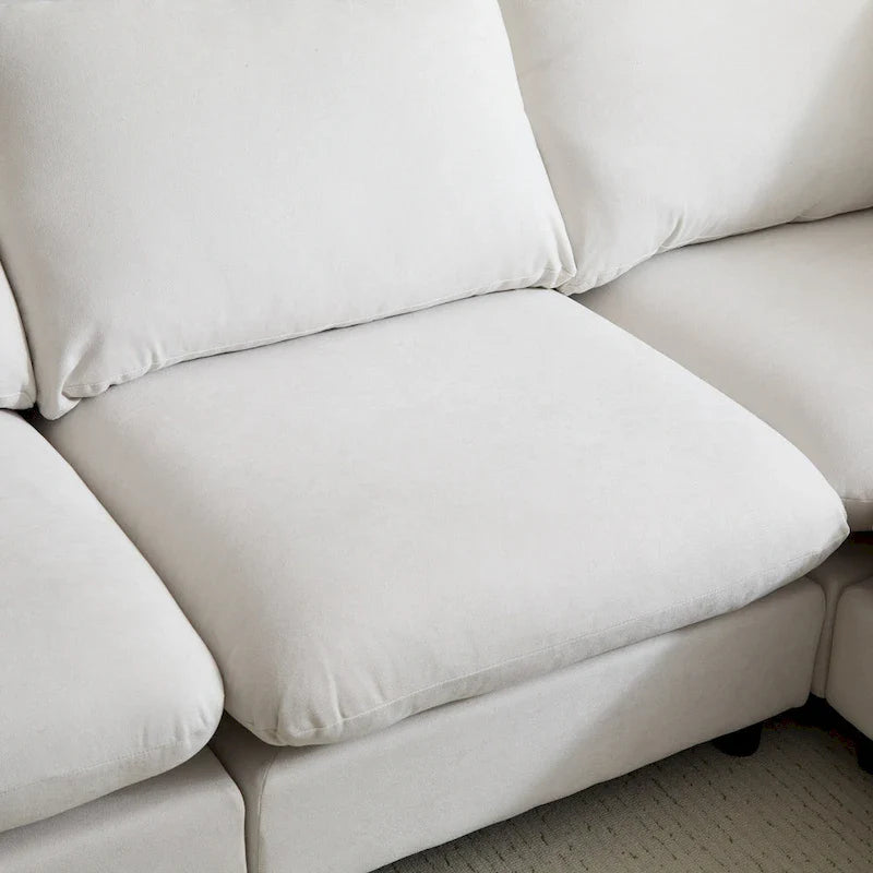 Christopher Knight Home - Canapé d'angle modulaire moderne en tissu Evelyn