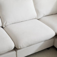 Christopher Knight Home - Canapé d'angle modulaire moderne en tissu Evelyn