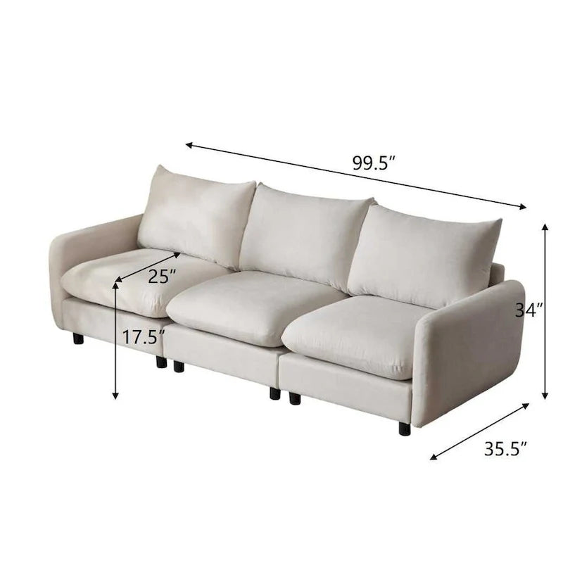 Christopher Knight Home - Canapé d'angle modulaire moderne en tissu Evelyn