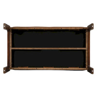Christopher Knight Home - Table basse rectangulaire capitonnée 48,4", en cuir avec structure en bois d'hévéa