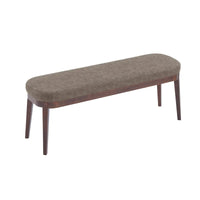 Banc en similicuir moderne du milieu du siècle Forma avec pieds en bois par Christopher Knight Home