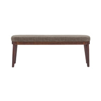 Banc en similicuir moderne du milieu du siècle Forma avec pieds en bois par Christopher Knight Home