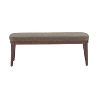 Banc en similicuir moderne du milieu du siècle Forma avec pieds en bois par Christopher Knight Home