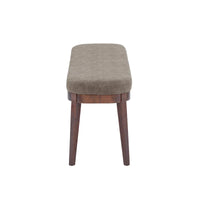 Banc en similicuir moderne du milieu du siècle Forma avec pieds en bois par Christopher Knight Home