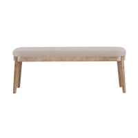 Banc en similicuir moderne du milieu du siècle Forma avec pieds en bois par Christopher Knight Home