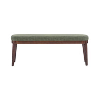 Banc en similicuir moderne du milieu du siècle Forma avec pieds en bois par Christopher Knight Home
