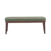 Banc en similicuir moderne du milieu du siècle Forma avec pieds en bois par Christopher Knight Home