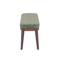 Banc en similicuir moderne du milieu du siècle Forma avec pieds en bois par Christopher Knight Home