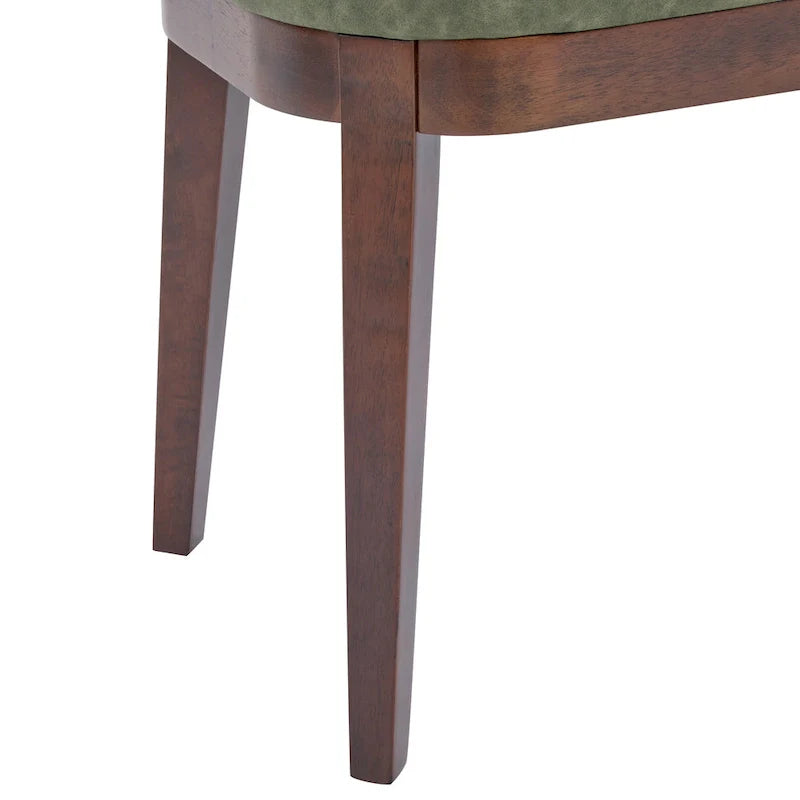 Banc en similicuir moderne du milieu du siècle Forma avec pieds en bois par Christopher Knight Home