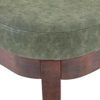 Banc en similicuir moderne du milieu du siècle Forma avec pieds en bois par Christopher Knight Home