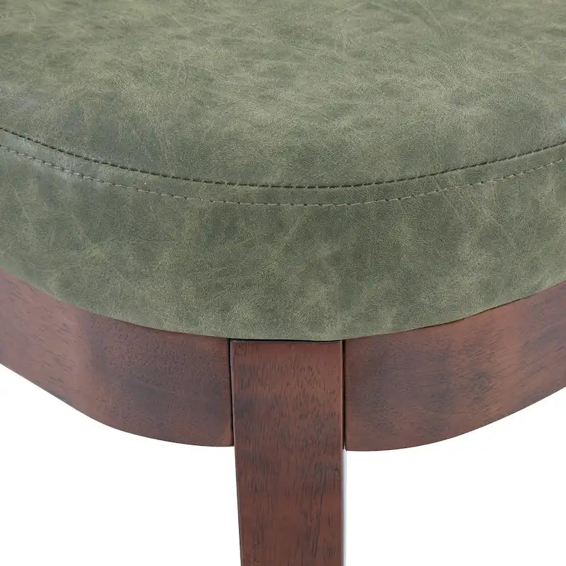 Banc en similicuir moderne du milieu du siècle Forma avec pieds en bois par Christopher Knight Home