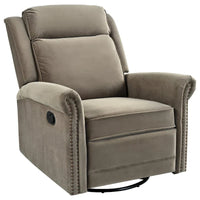 Fauteuil Inclinable Pivotant Moderne Marloo en Velours par Christopher Knight Home