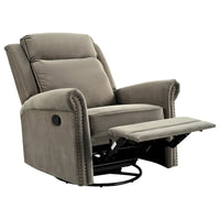 Fauteuil Inclinable Pivotant Moderne Marloo en Velours par Christopher Knight Home