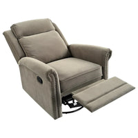Fauteuil Inclinable Pivotant Moderne Marloo en Velours par Christopher Knight Home