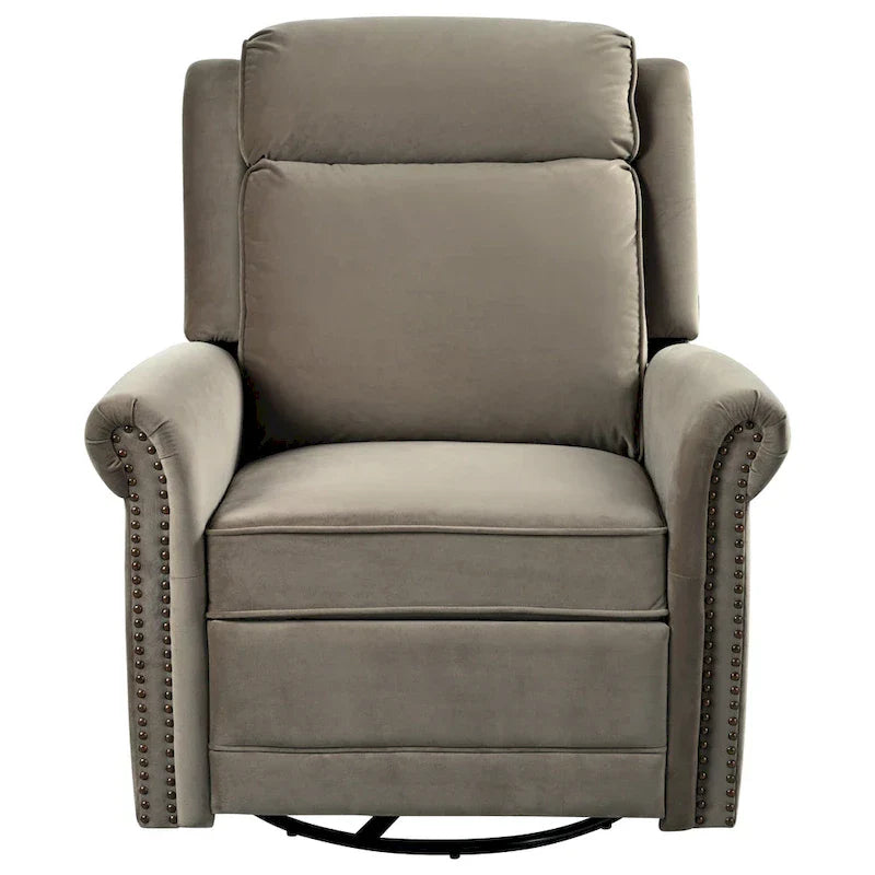 Fauteuil Inclinable Pivotant Moderne Marloo en Velours par Christopher Knight Home