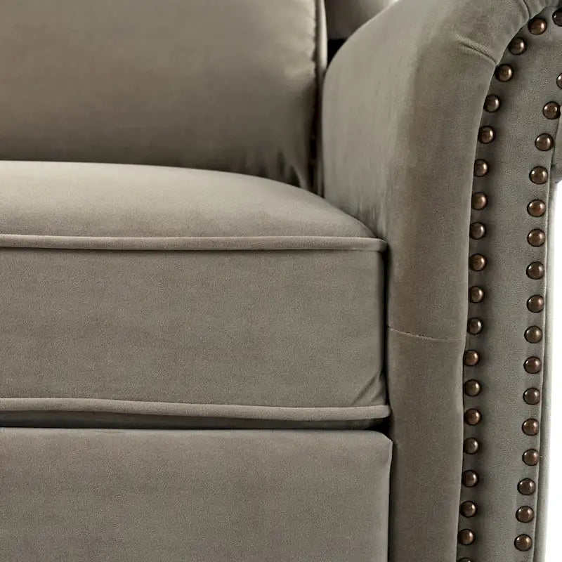 Fauteuil Inclinable Pivotant Moderne Marloo en Velours par Christopher Knight Home