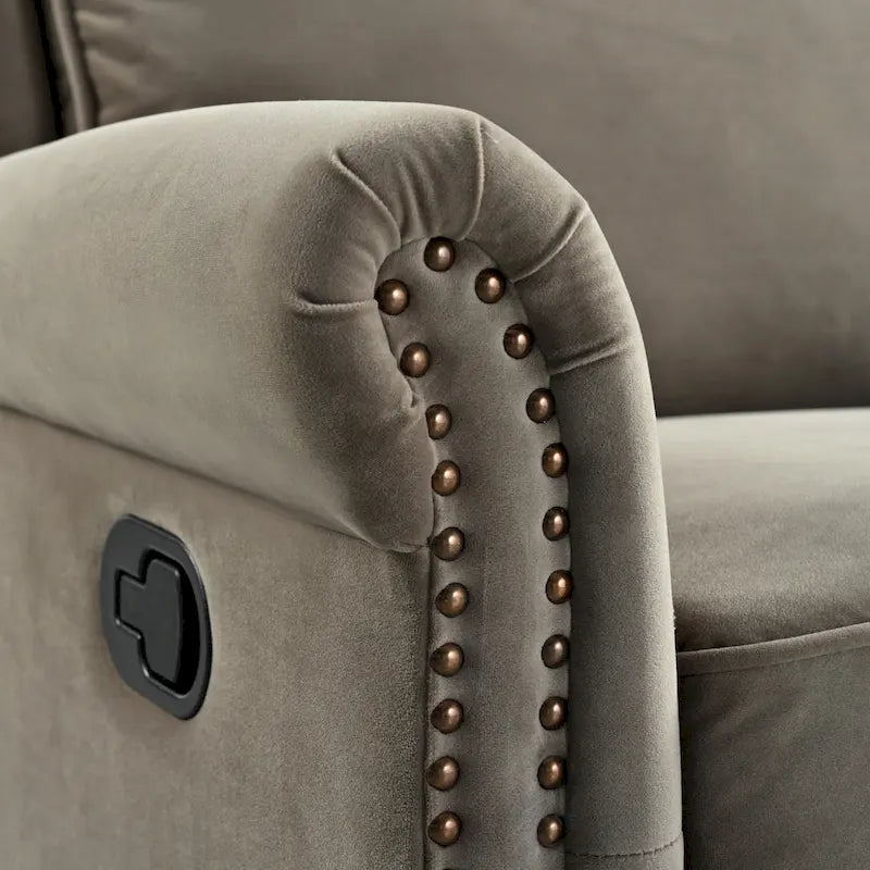 Fauteuil Inclinable Pivotant Moderne Marloo en Velours par Christopher Knight Home