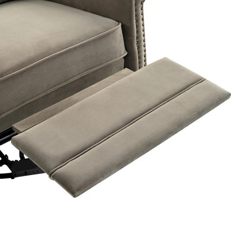 Fauteuil Inclinable Pivotant Moderne Marloo en Velours par Christopher Knight Home