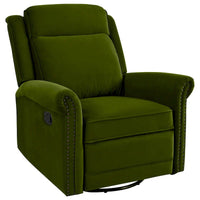 Fauteuil Inclinable Pivotant Moderne Marloo en Velours par Christopher Knight Home