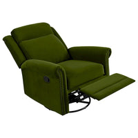 Fauteuil Inclinable Pivotant Moderne Marloo en Velours par Christopher Knight Home
