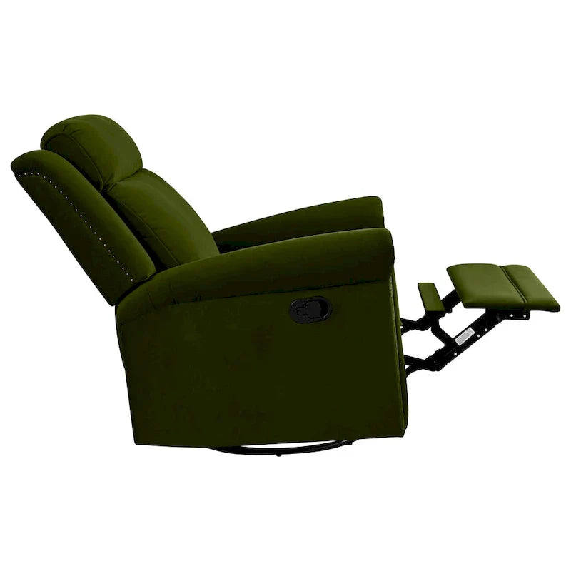 Fauteuil Inclinable Pivotant Moderne Marloo en Velours par Christopher Knight Home