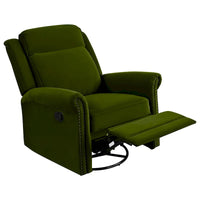 Fauteuil Inclinable Pivotant Moderne Marloo en Velours par Christopher Knight Home