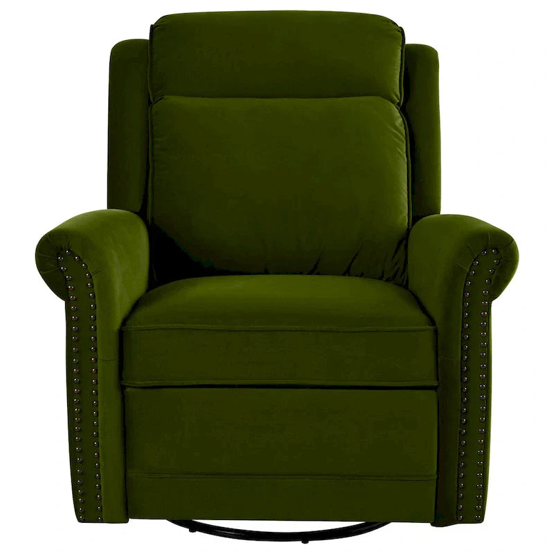 Fauteuil Inclinable Pivotant Moderne Marloo en Velours par Christopher Knight Home