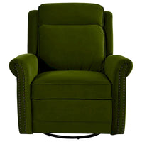 Fauteuil Inclinable Pivotant Moderne Marloo en Velours par Christopher Knight Home