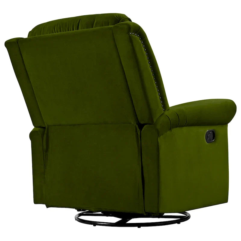 Fauteuil Inclinable Pivotant Moderne Marloo en Velours par Christopher Knight Home