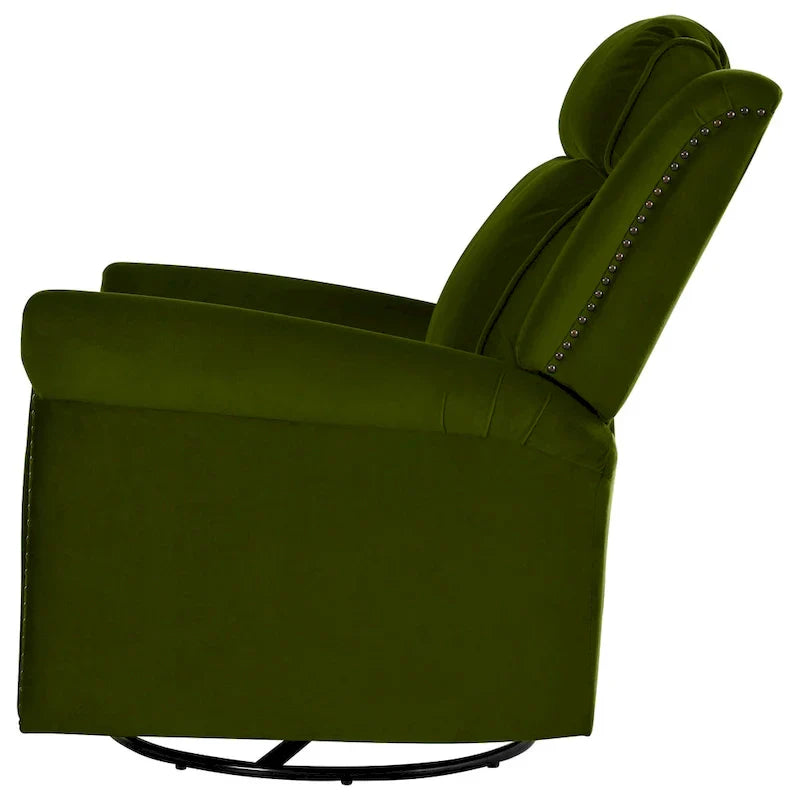 Fauteuil Inclinable Pivotant Moderne Marloo en Velours par Christopher Knight Home