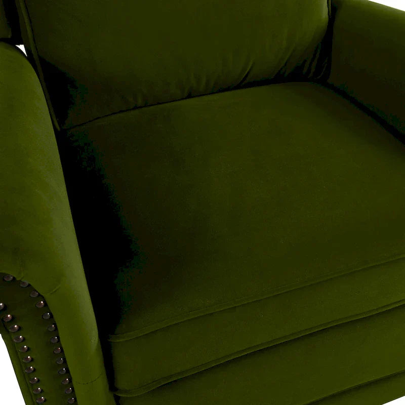 Fauteuil Inclinable Pivotant Moderne Marloo en Velours par Christopher Knight Home