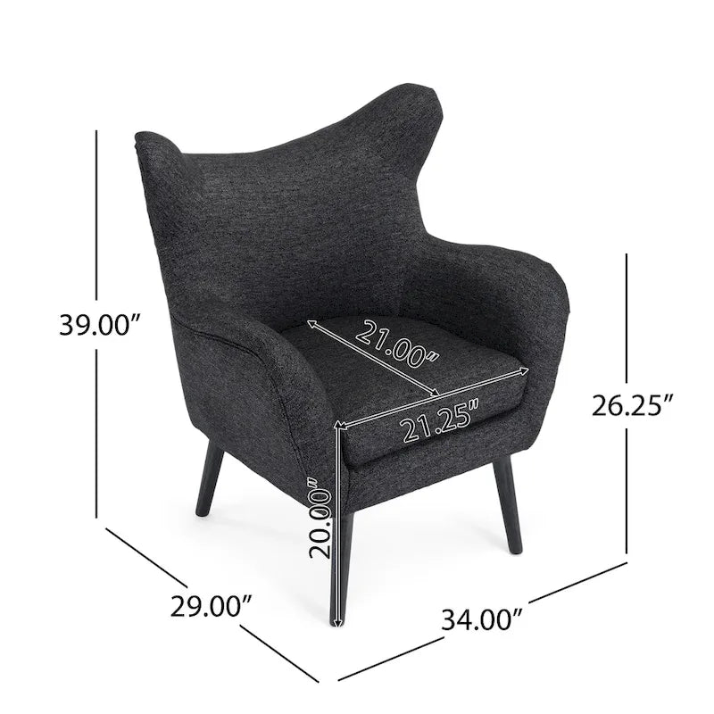 Fauteuil Club Eiden Wingback par Christopher Knight Home
