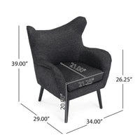 Fauteuil Club Eiden Wingback par Christopher Knight Home