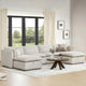 Canapés sectionnels en U Cypress, canapé modulaire avec pouf